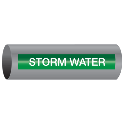Xtreme-Code™ Self-Adhesive High Temperature Pipe Markers - Storm Water