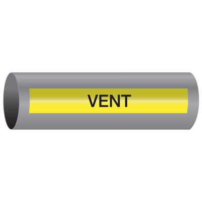 Xtreme-Code™ Self-Adhesive High Temperature Pipe Markers - Vent
