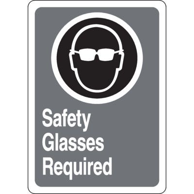 Bilingual CSA Signs - Lunettes De Sucrite Obligatores Safety Glasses Required