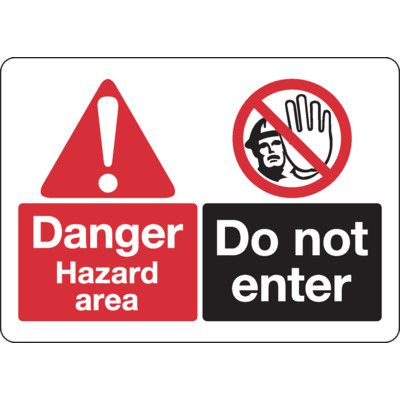 ANSI Multi-Message Safety Signs - Danger Hazard Area Do Not Enter