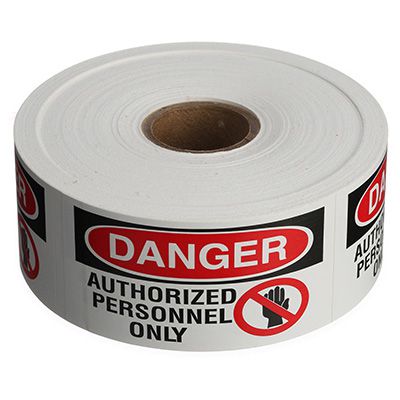Safety Labels On A Roll - Danger Authorized Personnel Only