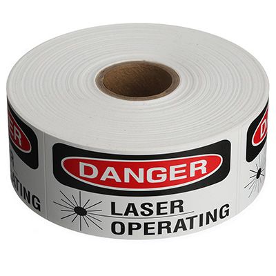 Safety Labels On A Roll - Danger Laser Operating