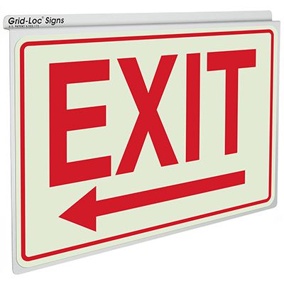 Exit - Drop Ceiling Double-Faced Signs