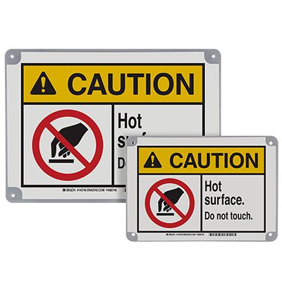 ToughWash® Encapsulated Signs - Caution Hot Surface