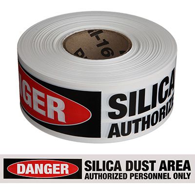 Silica Dust Area - Silica Barricade Tapes
