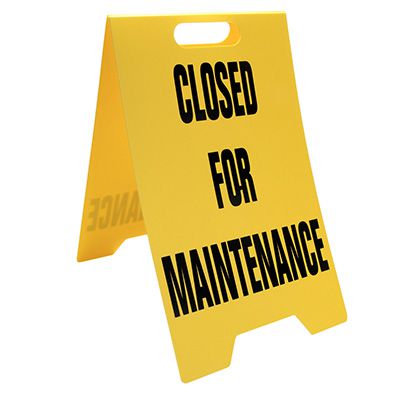Heavy Duty Floor Stand Signs- Closed For Maintenance