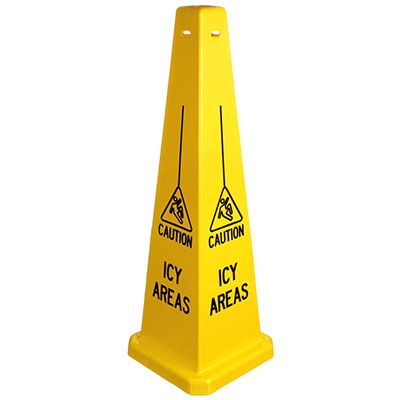 Safety Traffic Cones - Caution Icy Areas