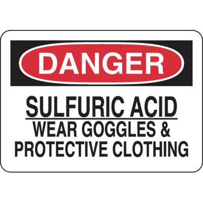 Danger Sign: Sulfuric Acid