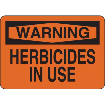 Warning Sign: Herbicides in Use