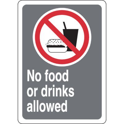 CSA Safety Sign - No Food Or Drinks Allowed