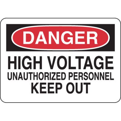 High Voltage Unauthorized Personnel Danger Sign