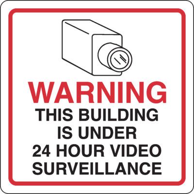 CCTV Warning Signs - 24 Hr Surveillance