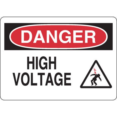 Electrical Hazard Signs - Danger High Voltage