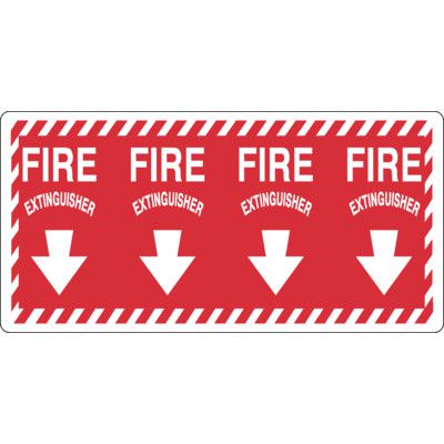 Fire Extinguisher Self-Adhesive Vinyl Fire Equipment Signs