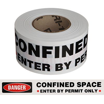 Danger Confined Space Do Not Enter Barricade Tape