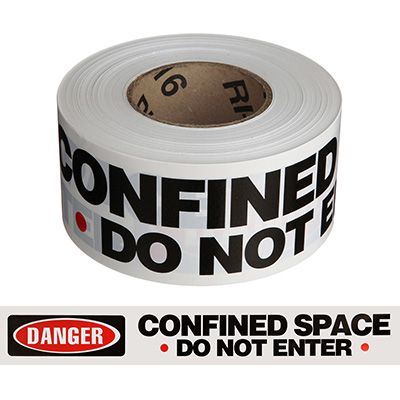 Danger Confined Space Do Not Enter Barricade Tape
