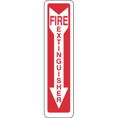Self-Adhesive Fire Extinguisher Sign - 5"W x 14"H