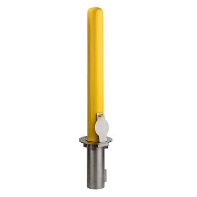 Removable Bollards - Yellow with Sleeve