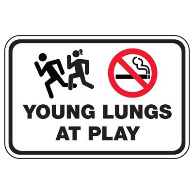 Young Lungs At Play - Playground Sign