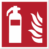 Panneaux et autocollants ISO 7010 Extincteur d'incendie - F001
