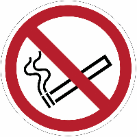 Panneaux et autocollants ISO 7010 Interdiction de fumer - P002