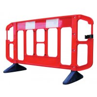 Barrière de sécurité chantier plastique rouge et blanche JSP Titan®