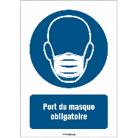 Panneaux et autocollants A3/A4/A5 - Port du masque obligatoire