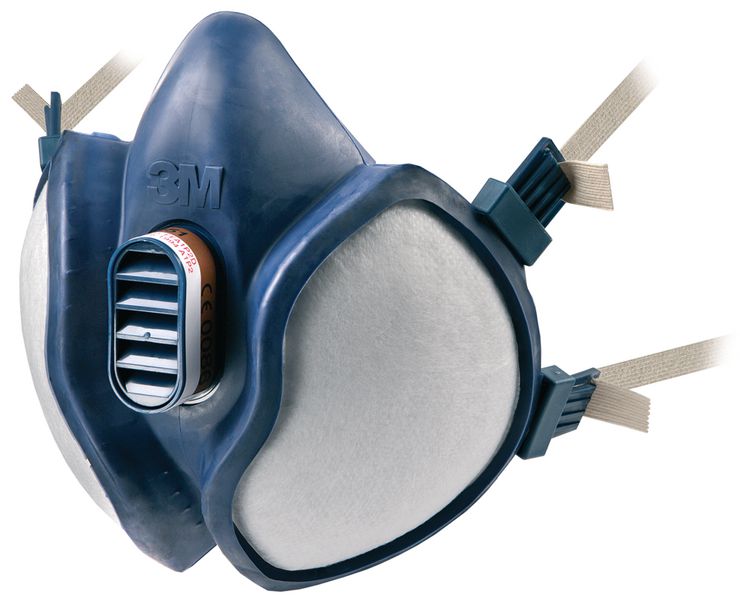 Demi-masque de protection respiratoire bi-filtre jetable confort