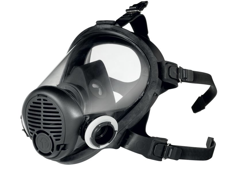 Masque complet de protection respiratoire bi-filtre avec système de fixation click