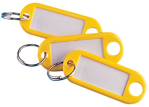 Porte-clés étiquettes en plastique colorés