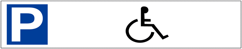 Panneau Alucobond - Parking Handicapés