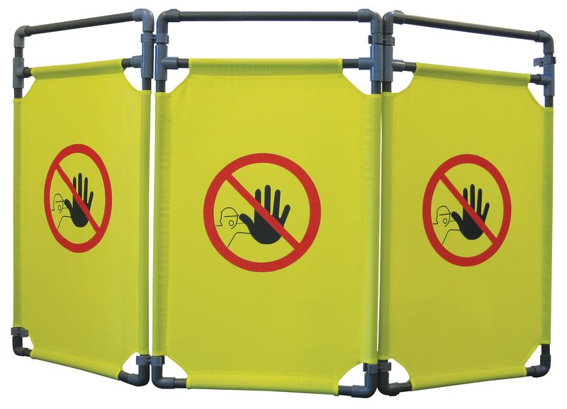 Barrière temporaire en PVC - Accès interdit aux personnes non autorisées