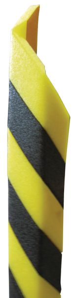 Profilé de protection pour arêtes en mousse polyéthylène noire et jaune