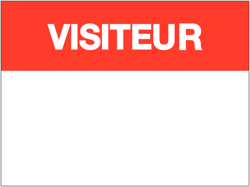Badge adhésif "Visiteur"