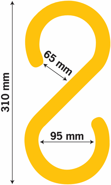 Crochets de sécurité en forme de S pour câbles
