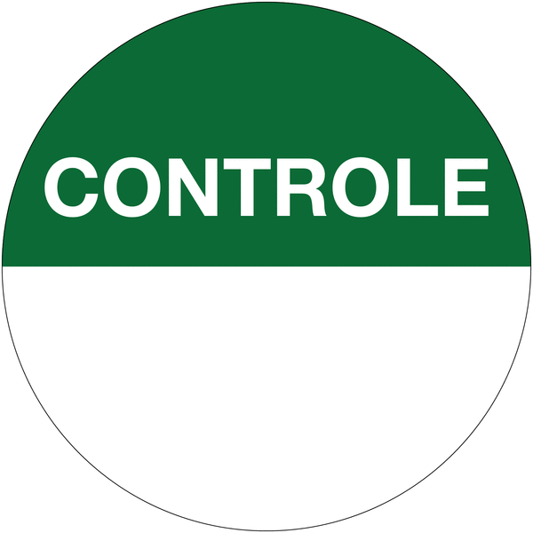 Etiquettes de contrôle en papier - Contrôlé