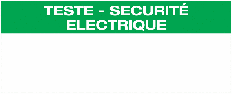 Etiquettes de contrôle en papier - Testé sécurité électrique