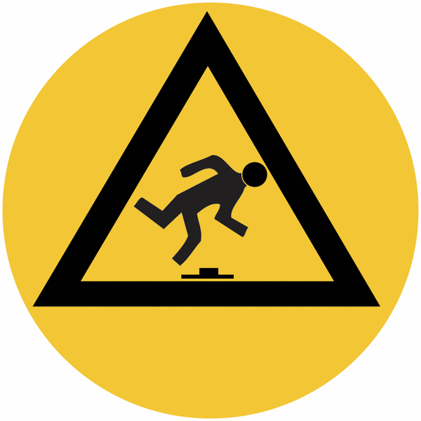 Marquage de sécurité au sol "Danger de trébuchement"
