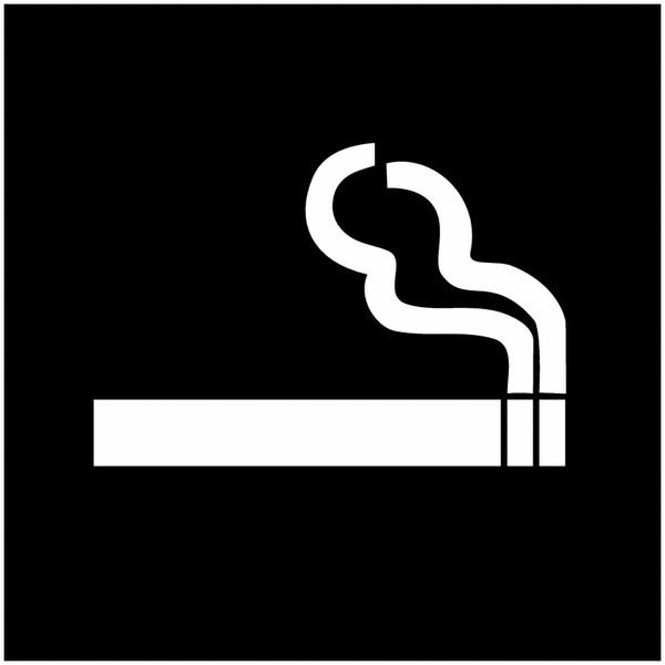 Plaques signalétiques colorées adhésives "Autorisation de fumer"