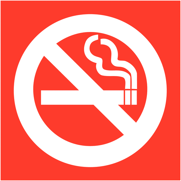 Plaques signalétiques colorées adhésives "Interdiction de fumer"