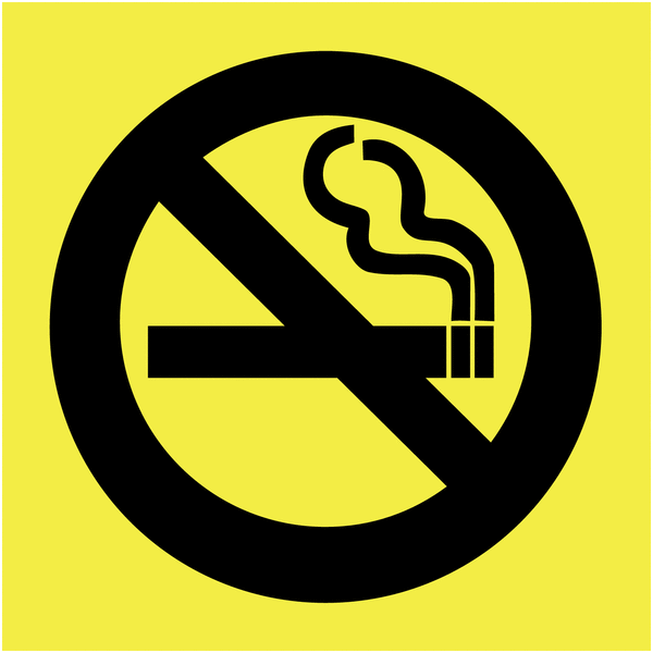 Plaques signalétiques colorées adhésives "Interdiction de fumer"