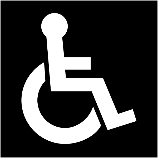 Plaque adhésive - Symbole international d'accessibilité