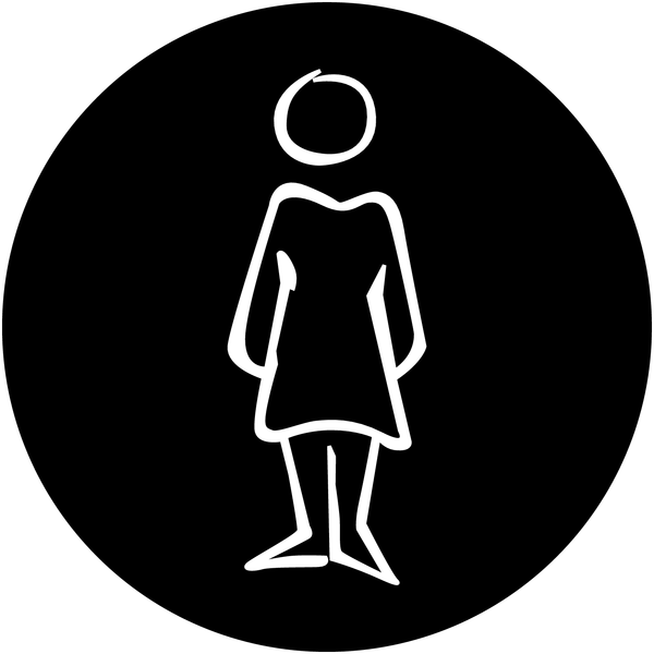 Plaques signalétiques design "Toilettes femme"