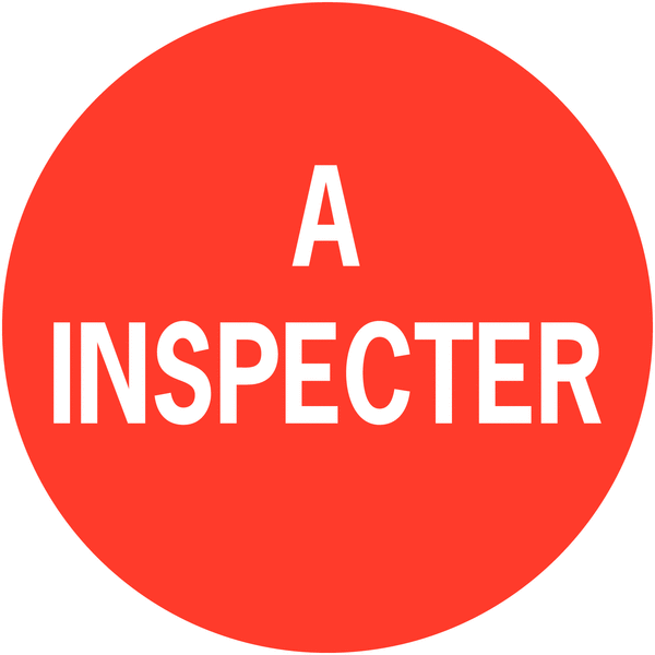 Pastilles de contrôle adhésives à texte "A inspecter"