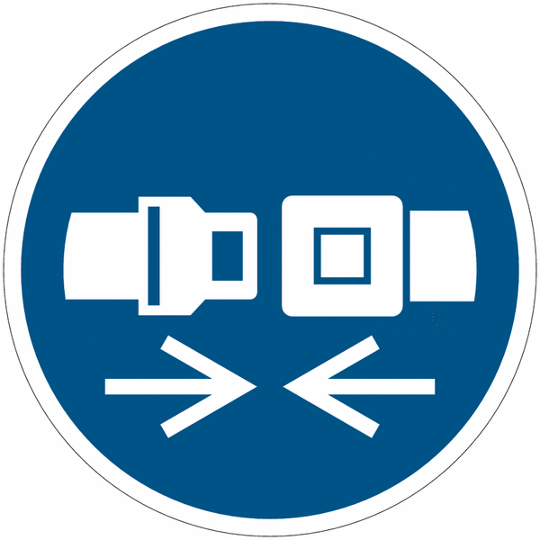 Panneaux et autocollants ISO 7010 Attacher la ceinture de sécurité - M020