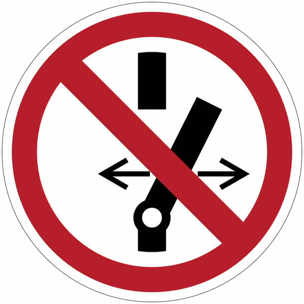 Panneaux ISO 7010 d'interdiction "Ne pas modifier la position de l'interrupteur" - P031