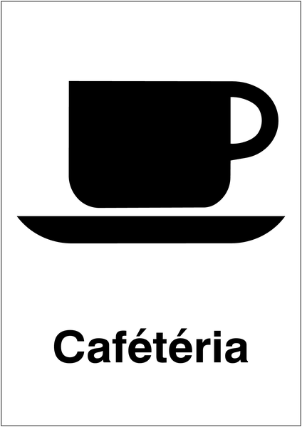 Panneaux ISO 7001 "Cafétéria" avec texte - CF002