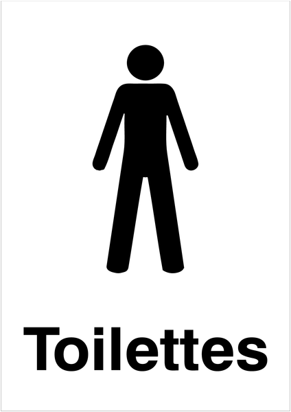Panneaux d'information du public "Toilettes homme"