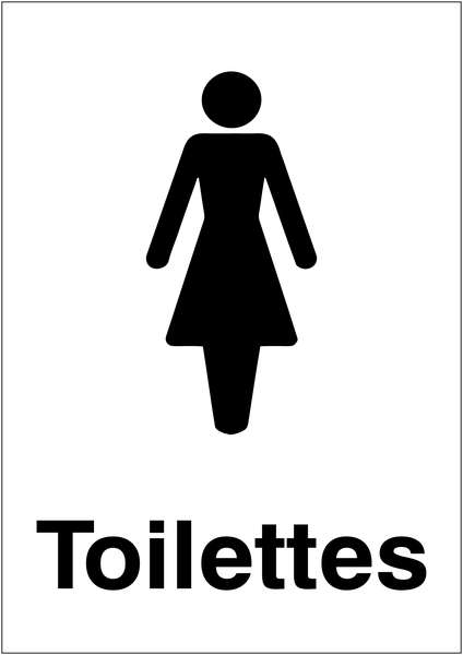 Panneaux d'information du public "Toilettes femme"