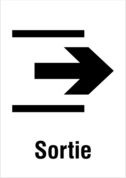 Panneau ISO 7001 avec pictogramme "Sortie" - PF029
